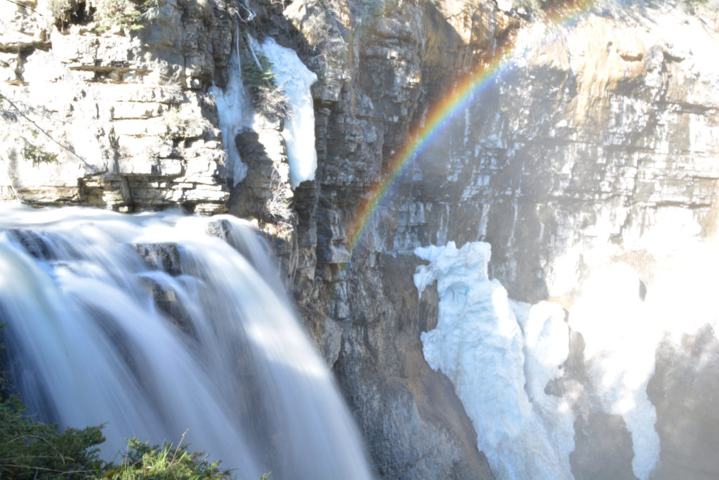 The beautiful Upper Falls at Johnstons Canyon