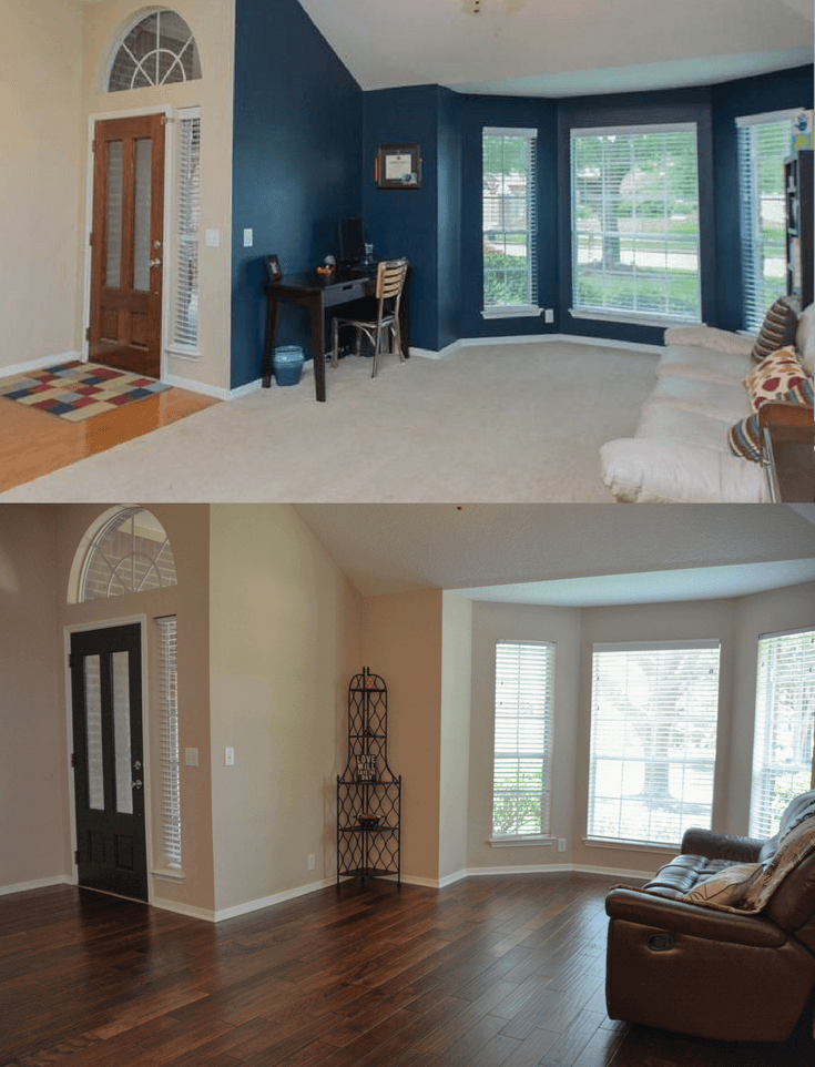 before and after hardwood floors