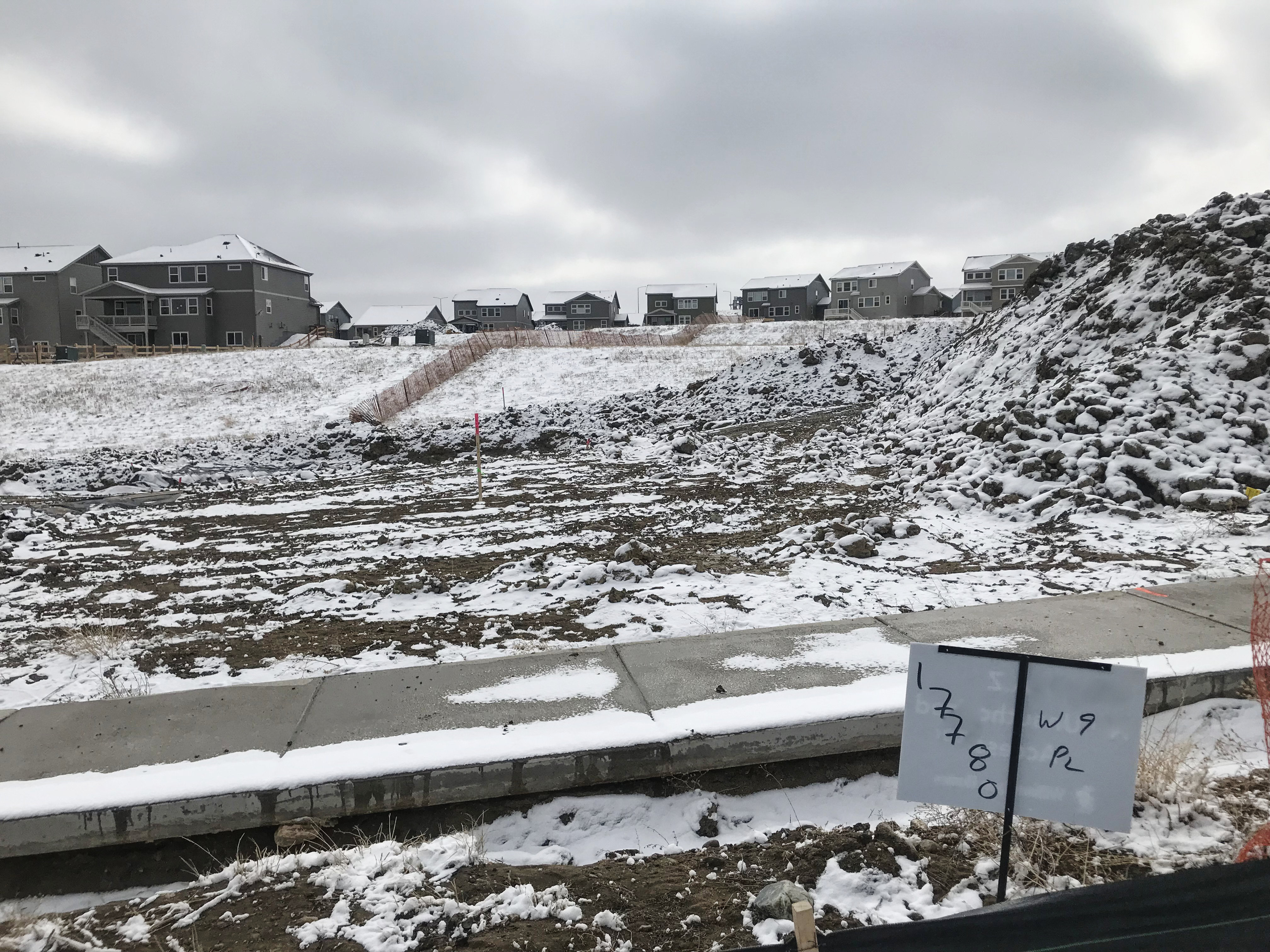 Basement walls covered in snow