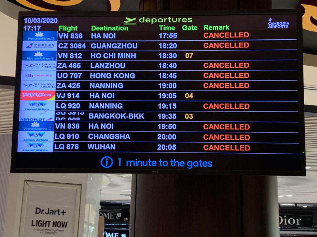 COVID 19 Virus Cancellations