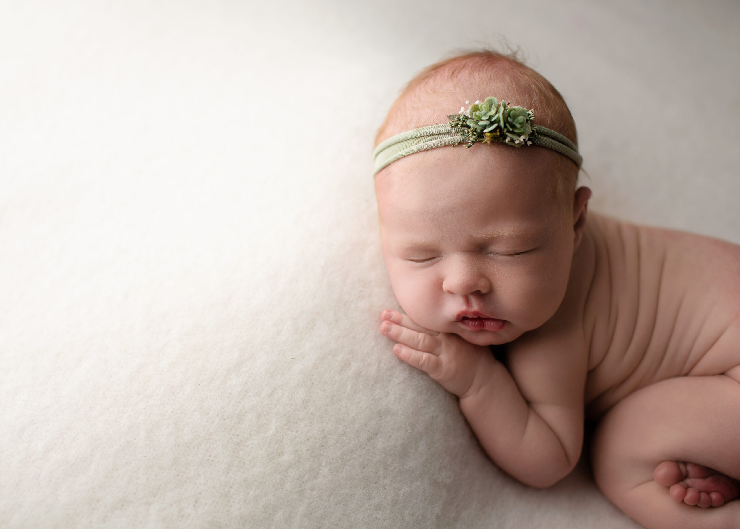 Green headband newborn