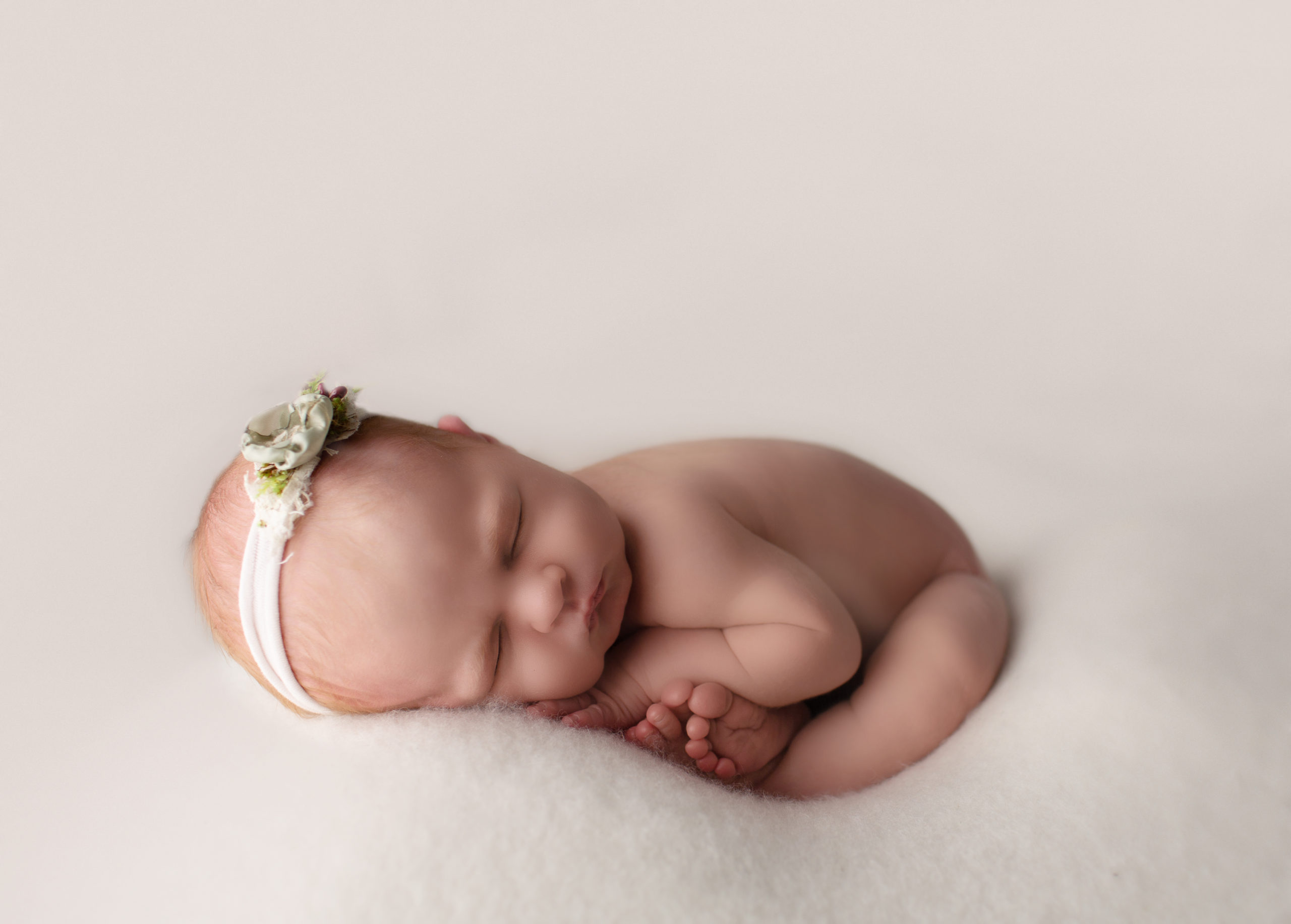 Fall Winter Newborn Photo