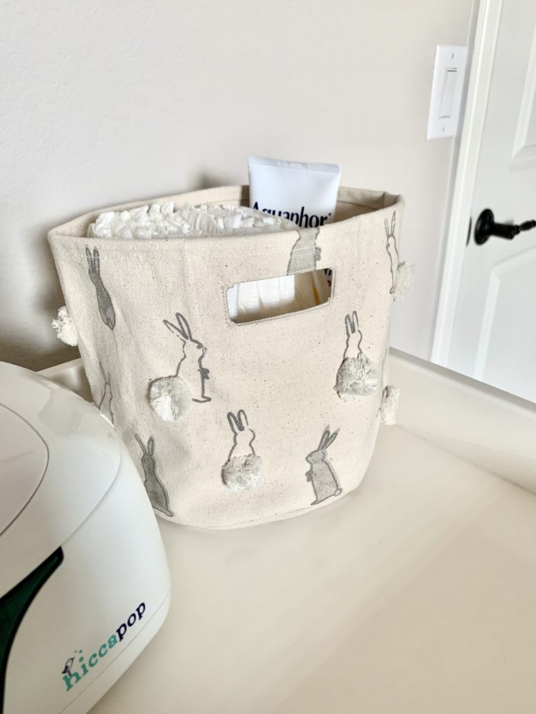 Bunny Nursery Neutral Basket Pehr