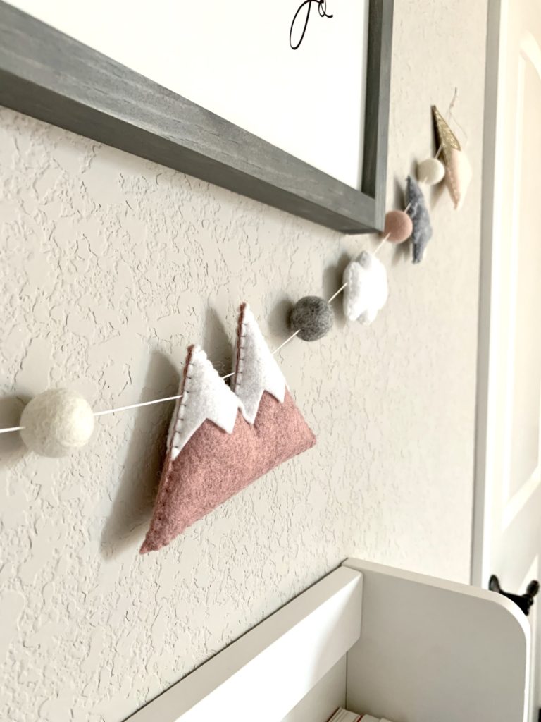 Mountain Garland Felt baby Girl